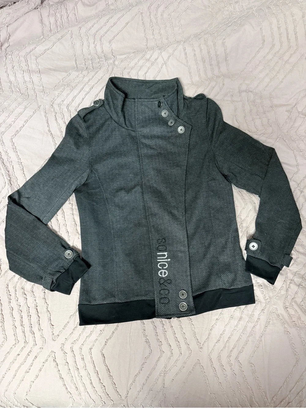So Nice & Co Herringbone Military Jacket